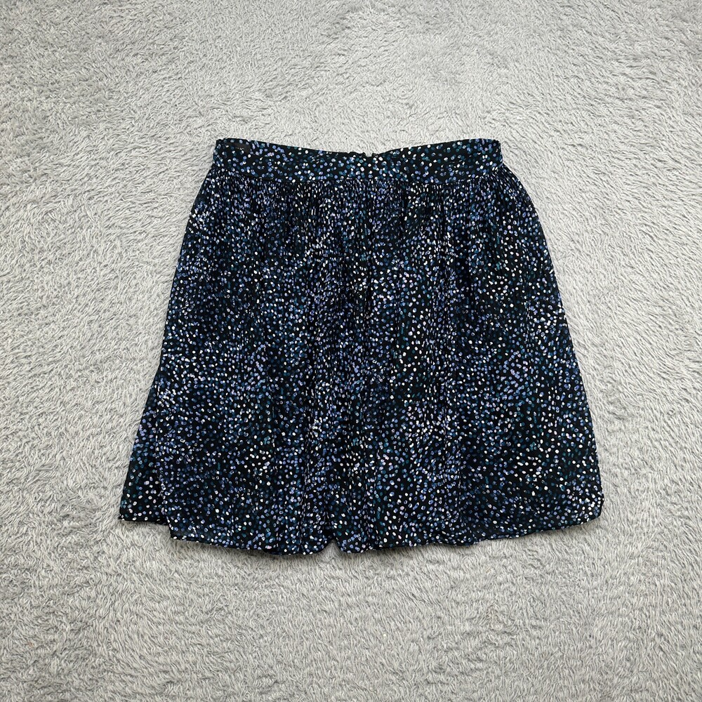 Banana Republic Womens 0 Summer Skirt Dots black blue Shor Polyester light